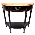 Консоль полукруглая из массива березы с ящиком и полкой в стиле прованс Vintage варинант исполнения - 2 | Loft Concept в Костроме