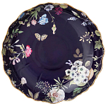 Ваза фарфоровая круглая на ножке с рисунком цветов Garden Whisper Porcelain Set  варинант исполнения - 1 | Loft Concept в Костроме