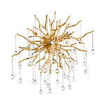 Бра с лучеобразным основанием и подвесками из прозрачного стекла в виде длинных капель Droplet Chandelier варинант исполнения - 1 | Loft Concept в Костроме