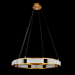 Люстра в виде кольца из натурального камня Golden Alavastor варинант исполнения - 2 | Loft Concept в Костроме