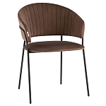 Стул в велюре коричневого цвета Horizon варинант исполнения - 1 | Loft Concept в Костроме