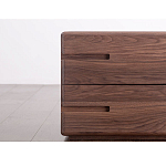 Прикроватный столик деревянный с 2-мя ящиками Moon Walnut Furniture варинант исполнения - 4 | Loft Concept в Костроме