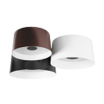 Потолочный светильник с 3-мя цилиндрическими абажурами черного белого и коричневого цвета Urban Dome варинант исполнения - 3 | Loft Concept в Костроме