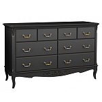 Комод черный из массива бука в стиле прованс Black Provence варинант исполнения - 1 | Loft Concept в Костроме