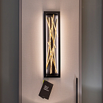 Бра в прямоугольной черной рамке с декором в виде ветвей в золотой отделке Hinkley варинант исполнения - 7 | Loft Concept в Костроме