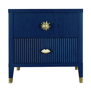 Тумба прикроватная с двумя ящиками Elsa Dreams Blue