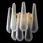 Бра с подвесками из рифленного стекла в форме капель Textured Glass варинант исполнения - 2 | Loft Concept в Костроме