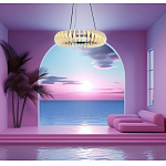 Люстра круглая с фактурными элементами в виде ракушек Inspired Sea варинант исполнения - 5 | Loft Concept в Костроме