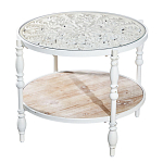 Журнальный столик из натурального дерева в винтажном стиле Openwork Coffee Table варинант исполнения - 1 | Loft Concept в Костроме