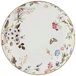 Ваза фарфоровая белая на ножке с рисунком цветов Garden Whisper Porcelain Set  варинант исполнения - 1 | Loft Concept в Костроме