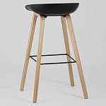 Барный стул на ножках из натурального дерева Boras Black варинант исполнения - 5 | Loft Concept в Костроме