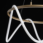 Люстра подвесная круглая золотого цвета с белыми изогнутыми световыми линиями Luke Lampco Tracer Lamp варинант исполнения - 8 | Loft Concept в Костроме