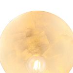 Бра с золотым круглым отражателем и открытой лампой Sun Glow Disc варинант исполнения - 5 | Loft Concept в Костроме