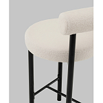 Стул полубарный Floreo букле молочный варинант исполнения - 3 | Loft Concept в Костроме