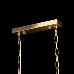 Люстра прямоугольная на цепях с прозрачными трубками и волнистым краем Nembus варинант исполнения - 12 | Loft Concept в Костроме