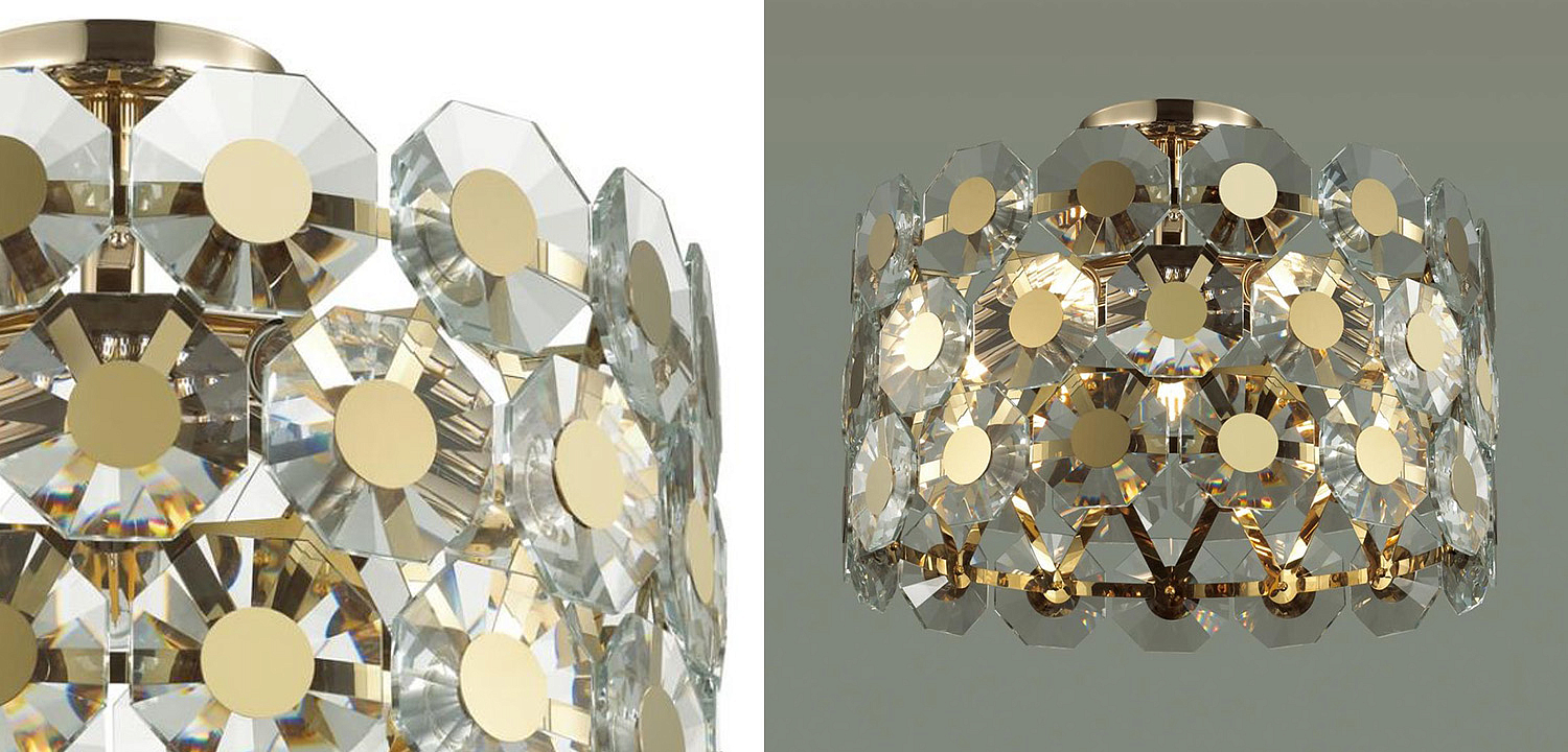 Потолочный светильник Crystal Octagons Gold Потолочный светильник Crystal Octagons Gold - Loft-Concept в Костроме