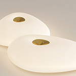 Потолочный светильник с тремя овальными матовыми плафонами TRIDalmen варинант исполнения - 2 | Loft Concept в Костроме