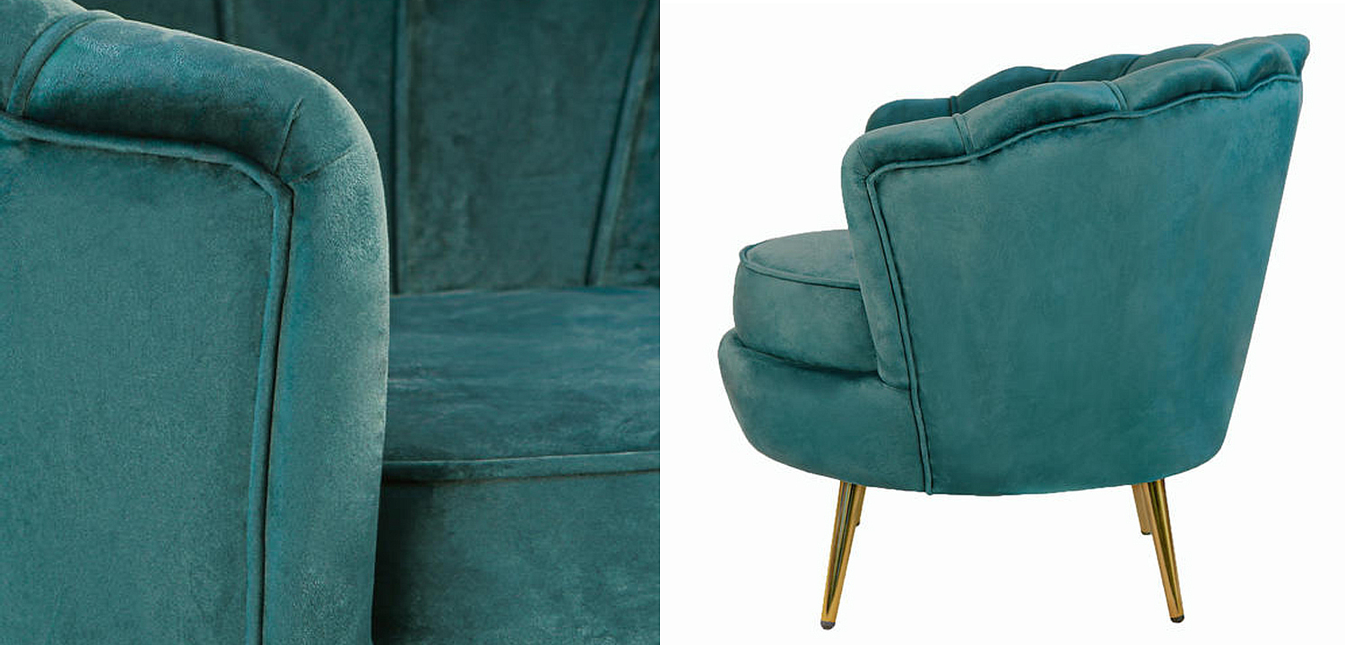 Кресло Бирюзовый велюр Trapezium Turquoise velvet Кресло Бирюзовый велюр Trapezium Turquoise velvet - Loft-Concept в Костроме
