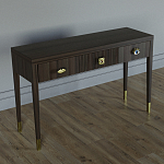 Дизайнерский Письменный стол Elsa Dreams Walnut с тремя ящиками варинант исполнения - 3 | Loft Concept в Костроме