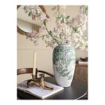 Ваза высокая с зелеными цветочными и птичьими мотивами Vase Inspired by Nature варинант исполнения - 4 | Loft Concept в Костроме