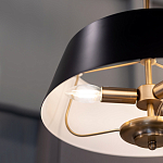 Подвесной светильник с конусовидным металлическим абажуром черного цвета Kichler варинант исполнения - 10 | Loft Concept в Костроме