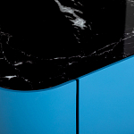 Тумба прикроватная чёрно-голубая с  ящиком Blue Cabinet варинант исполнения - 3 | Loft Concept в Костроме