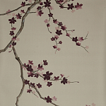 Обои ручная роспись Cherry Tree Special Colourway on Icefield dyed silk варинант исполнения - 2 | Loft Concept в Костроме
