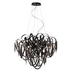 Люстра подвесная с объемной композицией из скрученных лент и металлических цепочек Atlantis Chain варинант исполнения - 4 | Loft Concept в Костроме