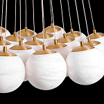 Люстра подвесная круглая с сферическими плафонами из натурального камня Glowing Spheres варинант исполнения - 3 | Loft Concept в Костроме