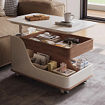 Журнальный столик передвижной с подъемной столешницей Table Trolley варинант исполнения - 6 | Loft Concept в Костроме