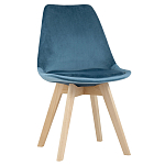 Стул с мягким велюровым сиденьем Arvika Blue варинант исполнения - 1 | Loft Concept в Костроме