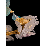 Люстра круглая на золотом каркасе с птичками и цветочным декором Miscellaneous herbs варинант исполнения - 9 | Loft Concept в Костроме