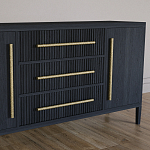 Буфет Primo с тремя ящиками и двумя фасадами Черный дуб варинант исполнения - 3 | Loft Concept в Костроме