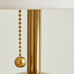 Настольная лампа на круглом основании из натурального камня Bartolomeo варинант исполнения - 3 | Loft Concept в Костроме