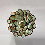 Люстра стеклянная с зелеными лепестками Green Leaf Fall варинант исполнения - 4 | Loft Concept в Костроме