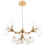 Люстра с плафонами из стеклянных шаров Pearls Suspension Gold Chandelier варинант исполнения - 2 | Loft Concept в Костроме