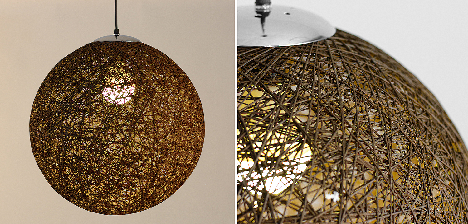 Подвесной светильник Moooi Thread Papier Mache Lamp brown Подвесной светильник Moooi Thread Papier Mache Lamp brown - Loft-Concept в Костроме