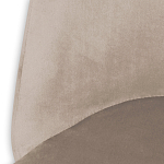 Барный стул со спинкой и металлической подставкой на 4-х деревянных ножках Бежевый Велюр Vendramin Chair варинант исполнения - 3 | Loft Concept в Костроме