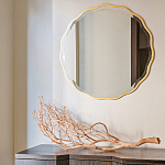 Золотое настенное зеркало Yvon Mirror варинант исполнения - 2 | Loft Concept в Костроме