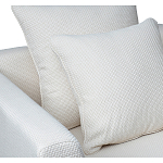 Дизайнерское кресло мягкое с обивкой из рогожки кремового цвета Decoration of Everything варинант исполнения - 2 | Loft Concept в Костроме