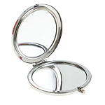 Зеркало карманное складное круглое из натурального камня Оникс в подарочной упаковке Silver Stone Mirrors варинант исполнения - 2 | Loft Concept в Костроме