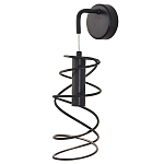 Бра светодиодное из металла со спиральным декоративным элементом черное Metal Spiral варинант исполнения - 1 | Loft Concept в Костроме