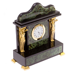 Часы настольные из натурального камня Нефрит с декором в виде Кариатиды Caryatid Stone Clock варинант исполнения - 2 | Loft Concept в Костроме