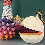 Статуэтка фантастический фрукт Exotic Tropical Fruit orange and white 67 варинант исполнения - 1 | Loft Concept в Костроме