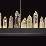 Люстра с двумя кольцами черного цвета с хрустальными элементами QUARTZ CRYSTAL варинант исполнения - 7 | Loft Concept в Костроме