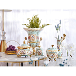 Шкатулка голубого цвета с цветочными орнаментами Blue Garden варинант исполнения - 8 | Loft Concept в Костроме