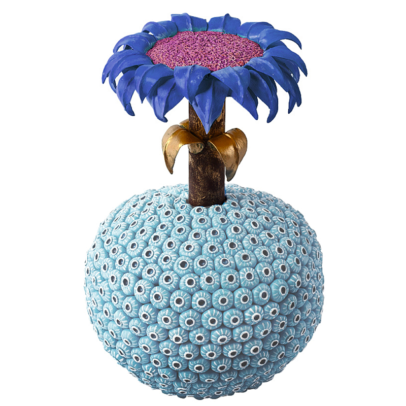 Статуэтка синий экзотический цветок Exotic Tropical Flower Голубой Синий Розовый Латунь в Костроме | Loft Concept 