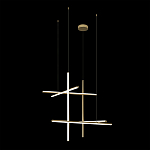 Люстра с 6-ю  пересекающимися цилиндрическими плафонами на тонких тросах Trumpet tube варинант исполнения - 5 | Loft Concept в Костроме