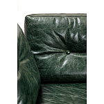 Диван Лофт Натуральная Винтажная кожа Зеленый Two Seat Encounter Leather Sofa варинант исполнения - 4 | Loft Concept в Костроме