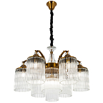 Подвесная люстра с плафонами с виде трубчатых хрустальных подвесок Cadice Chandelier 7 варинант исполнения - 2 | Loft Concept в Костроме